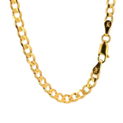 Curb 14kt YG 10.6gr 18&quot; 4mm CH0001045