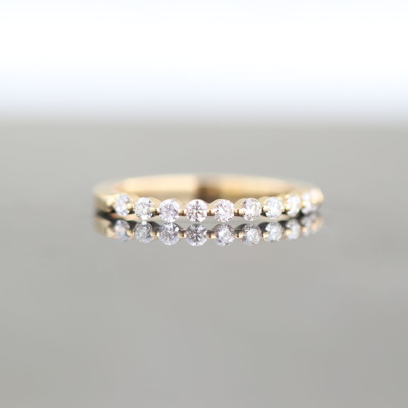 Diamond Stacker Ring 18kt YG 0.32cttw Size 6 RN00141