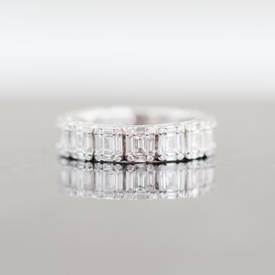 Baguette and Round Eternity Ring 18kt WG 2.07cttw SI-GHI RN000378