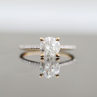 Martini Diamond Ring 18kt YG 1.25ctw 1.96gr 1.15ctc Si-I2 GHI RN000442C