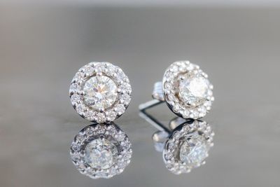 Martini Diamond Studs 14kt WG 1gr SI-FG Natural 0.50cttw ER00180