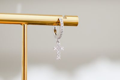 Diamond Cross Earrings 10kt WG 0.33cttw ER00108