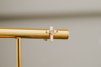 Cross Studs 14kt YG CZ 0.8gr ER00157