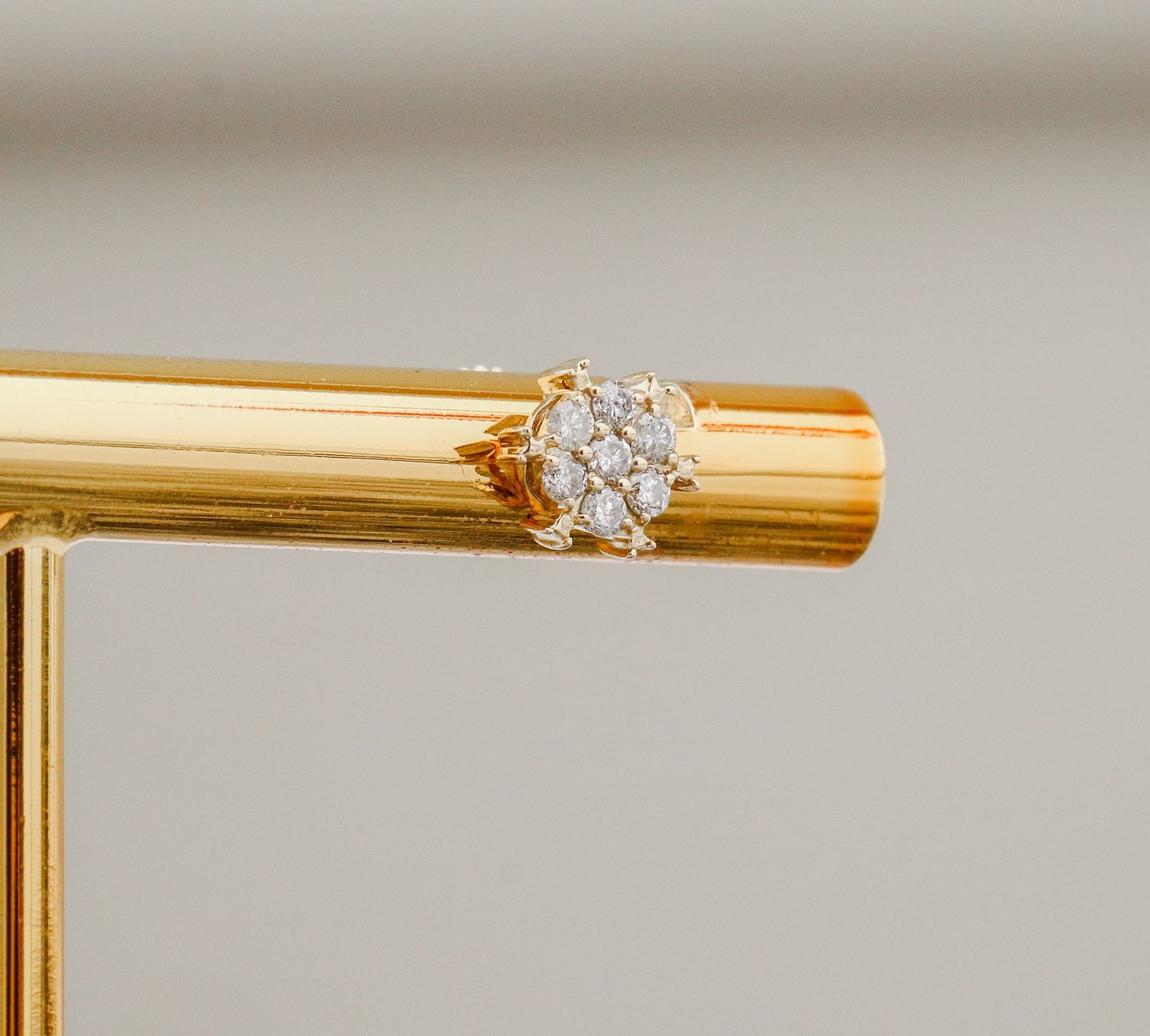 Circle Diamond Cluster Earrings 10kt YG 0.27cttw ER00136