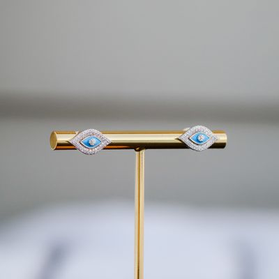 Diamond Evil Eye Ring, Pendant &amp; Earring Set 10kt YG 0.53cttw ER00122