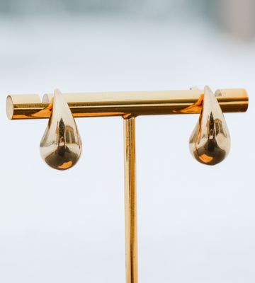 Gold Raindrop Earrings 10kt YG 2.6gr ER00143