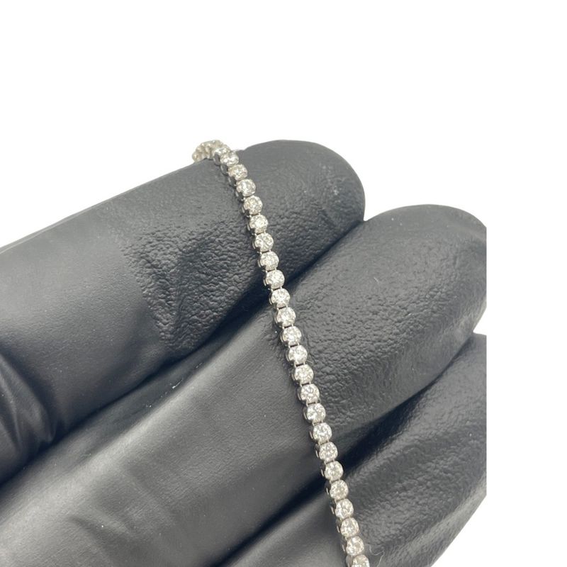 Tennis Bracelet Diamond Natural 18kt Adj WG 2.65gr 7.5" 2.25cttw SI GHI BR000187