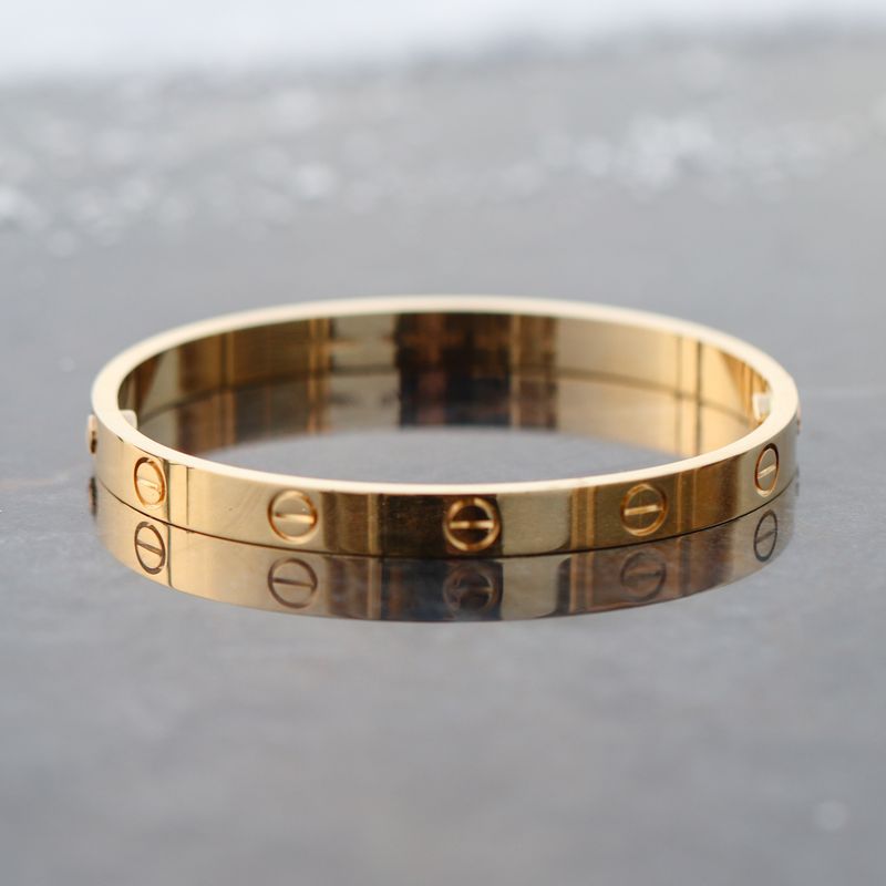 Cartier Love Style Bangle  18kt YG Size 19 BR000305