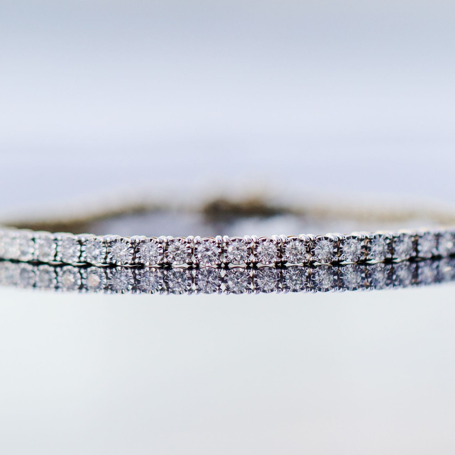 Diamond Tennis Bracelet 10kt YG 8&quot; SI-GH 3.00cttw BR000340