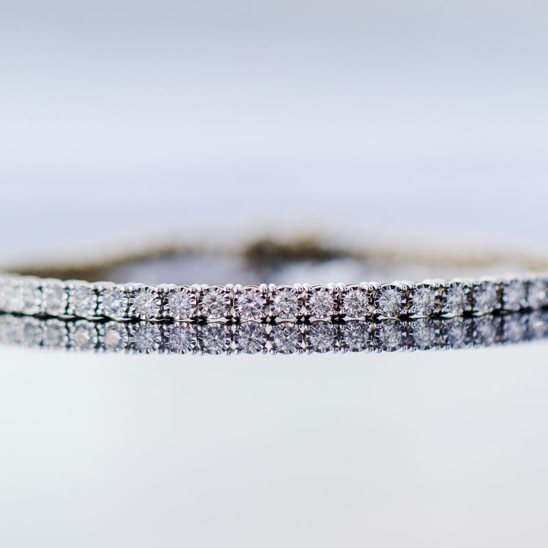 Diamond Tennis Bracelet 10kt YG 8&quot; SI-GH 3.00cttw BR000340