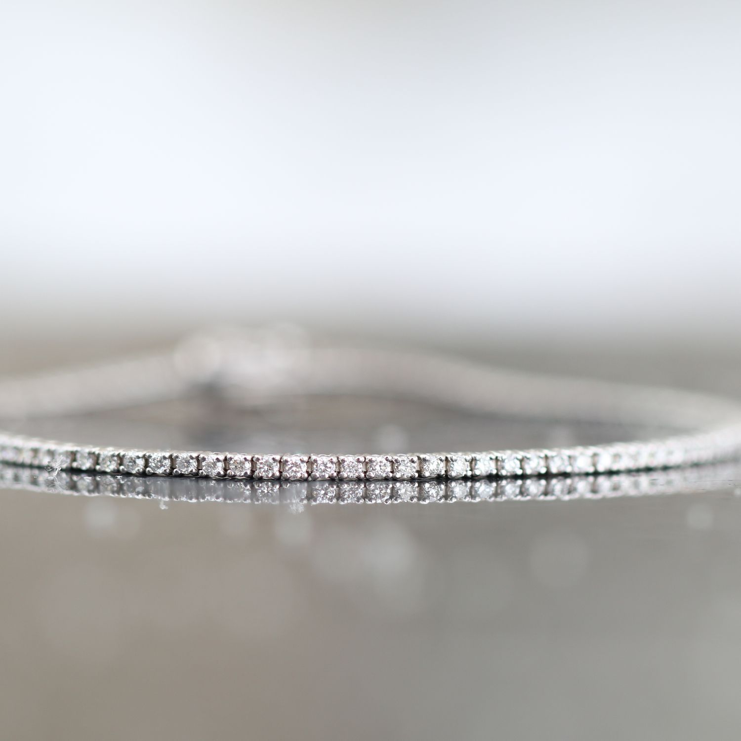Diamond Tennis Bracelet 14kt WG 4.72gr  1.31cttw Lab 7&quot; BR000349