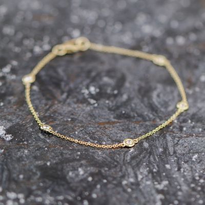 Diamond by Yard Bracelet 18kt YG 0.21cttw 7&quot; BR000351