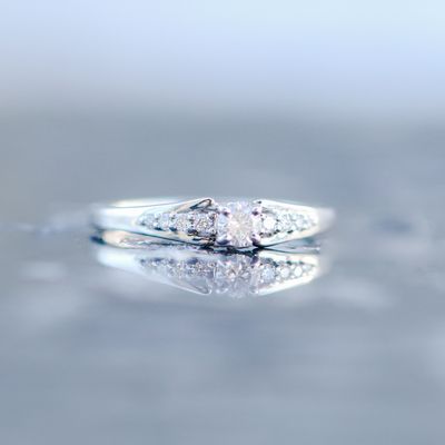 Little Round Diamond Ring Size 6 18kt WG 2.06gr 0.30cttw  RN00105