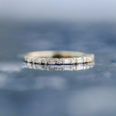 Baguette Round Stacker 18kt YG 1.29gr 0.26cttw RN00172