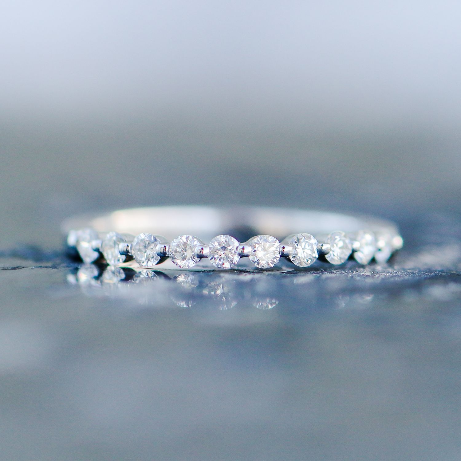 Diamond Stacker Ring 18kt WG 0.32cttw Size 6 RN00142