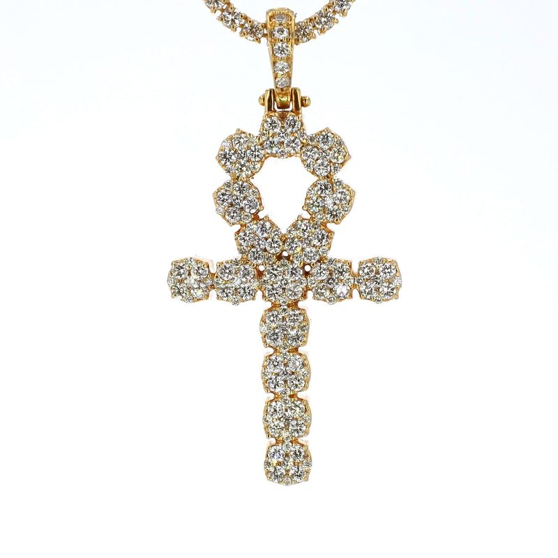 Diamond Ankh Pendant 10kt YG 14.7gr 2.14cttw SI-I GHI PN000868