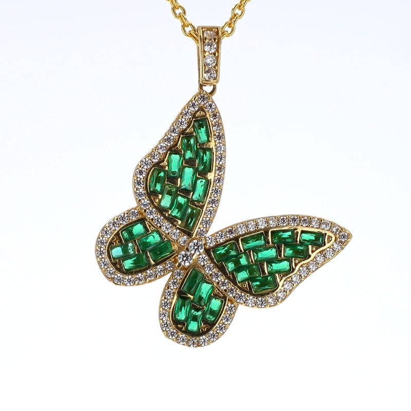 Green Butterfly Pendant 10kt YG 4.5gr PN00124