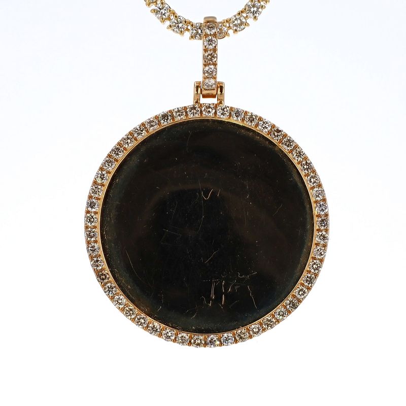 Diamond Frame Picture Pendant 10kt YG  8.1gr 1.15cttw PN00116