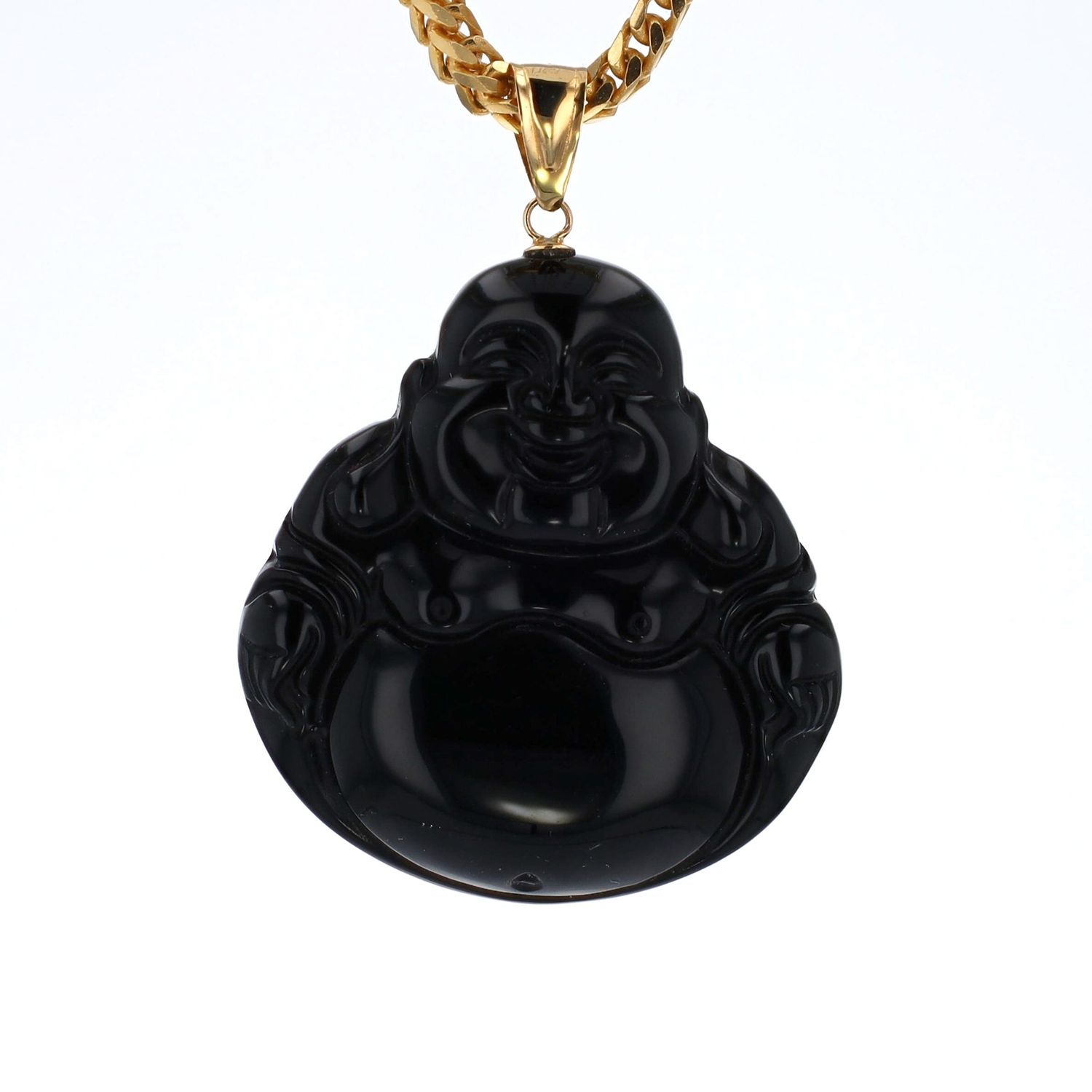 Large Buddah Black Onyx 14kt YG 18.5gr PN00148