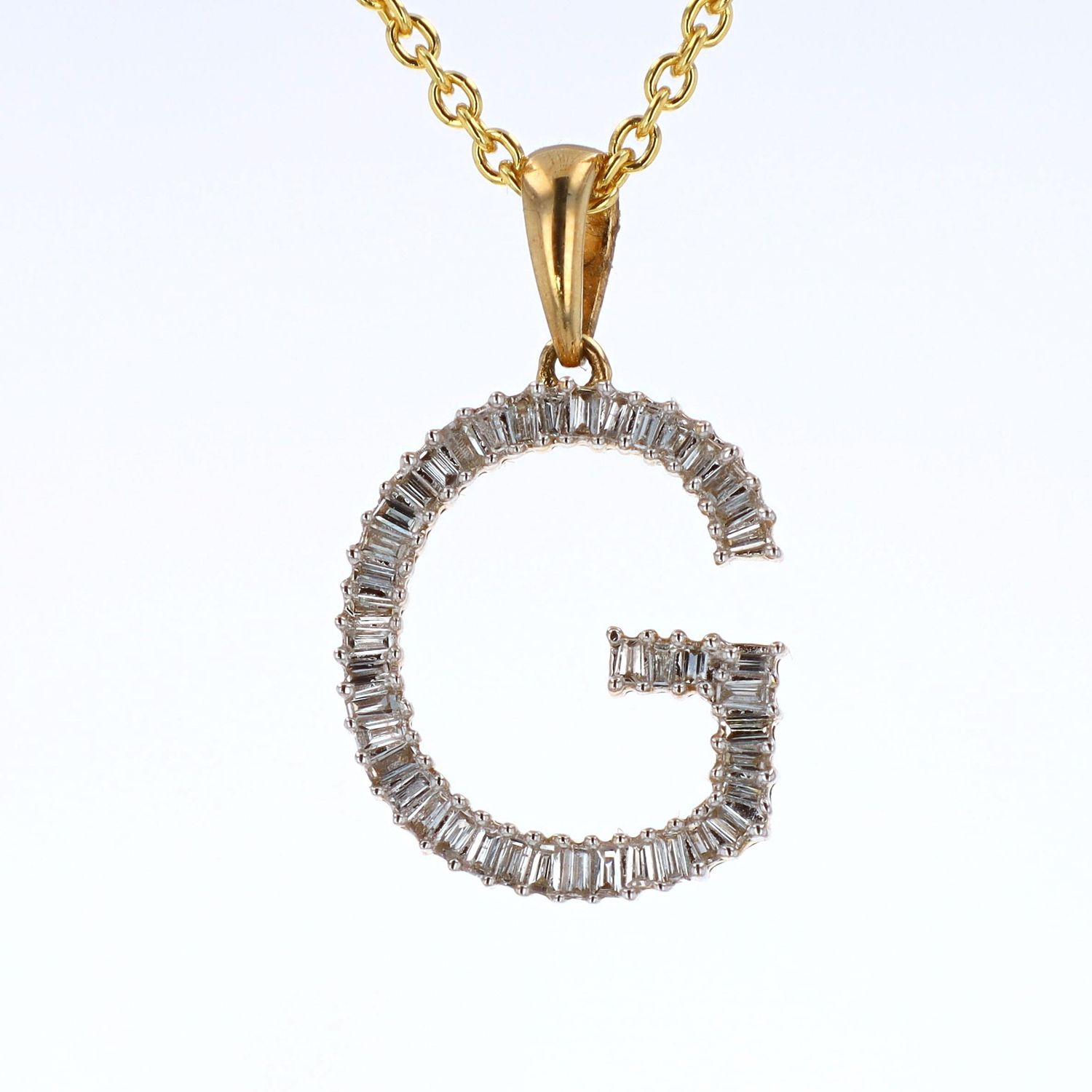 Letter C Pendant 10kt YG 1.53gr 0.26cttw SI-I GHIJ PN0001001