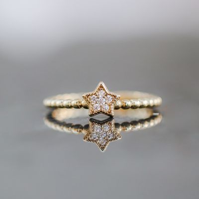 Star Ring 10kt YG 0.9gr RN00112