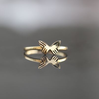 Butterfly Ring 10kt YG 1.1gr RN00113
