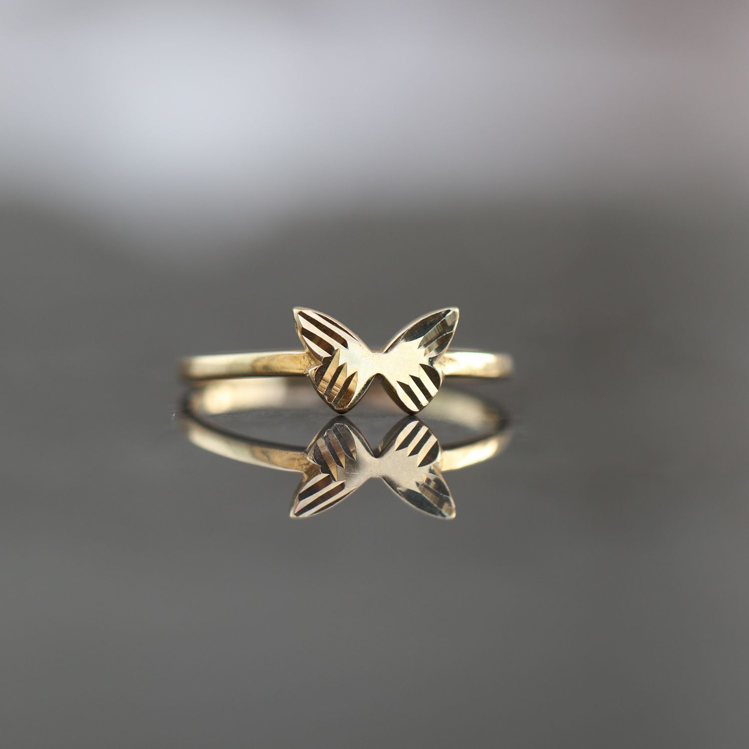 Butterfly Ring 10kt YG 1.1gr RN00113