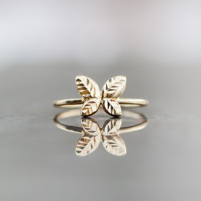 Butterfly Ring 10kt YG 0.9gr RN00114