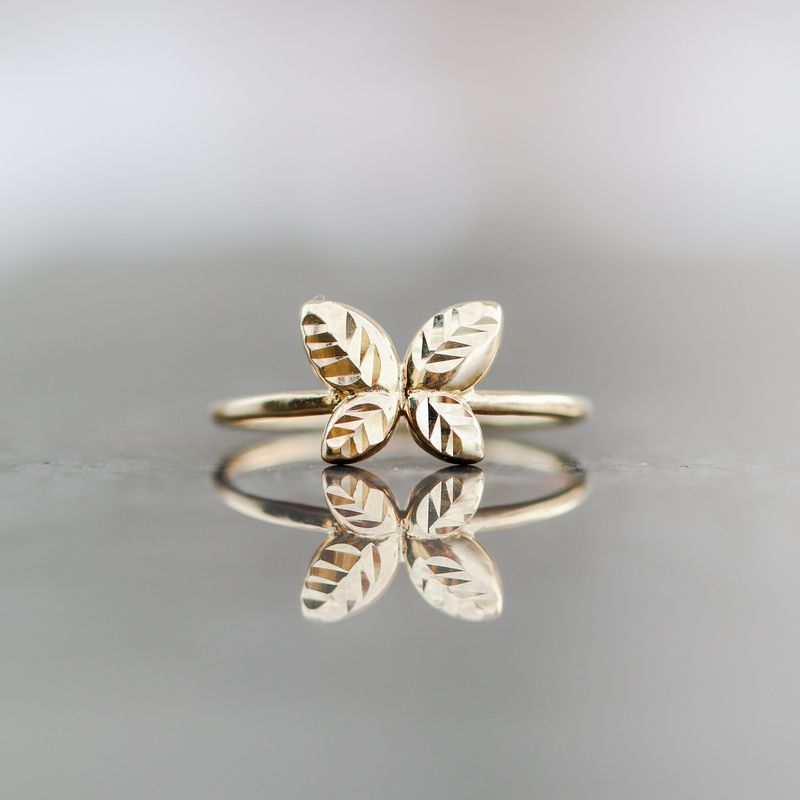 Butterfly Ring 10kt YG 0.9gr RN00114