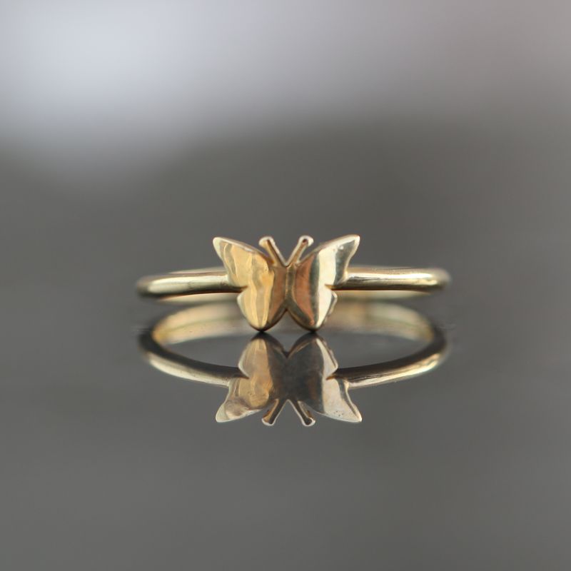 Smooth Butterfly Ring 10kt YG 0.9gr RN00117