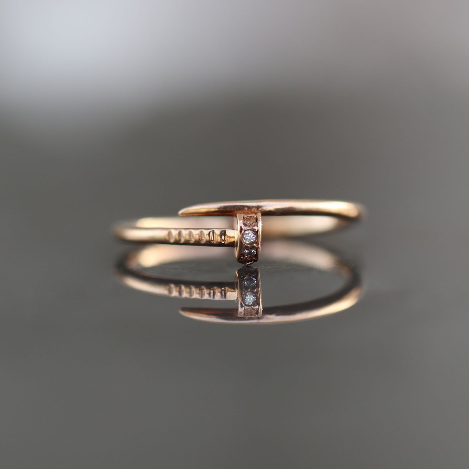 Nail Ring 10kt 1.1gr RG RN00125