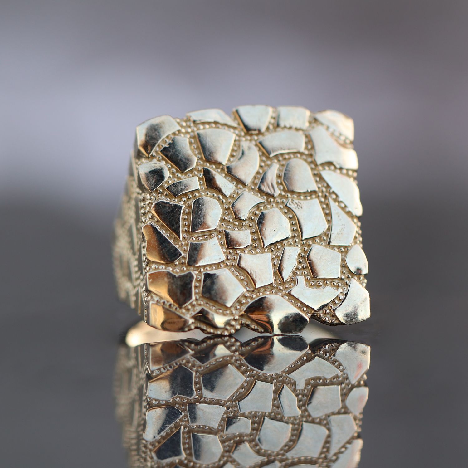 Nugget Ring 10kt Yellow Gold 8.23gr Size 10 RN00183