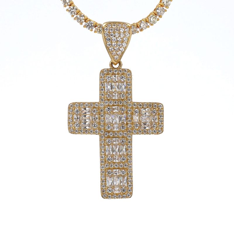 Cross Pendant CZ 10kt YG 4.5gr PN00163