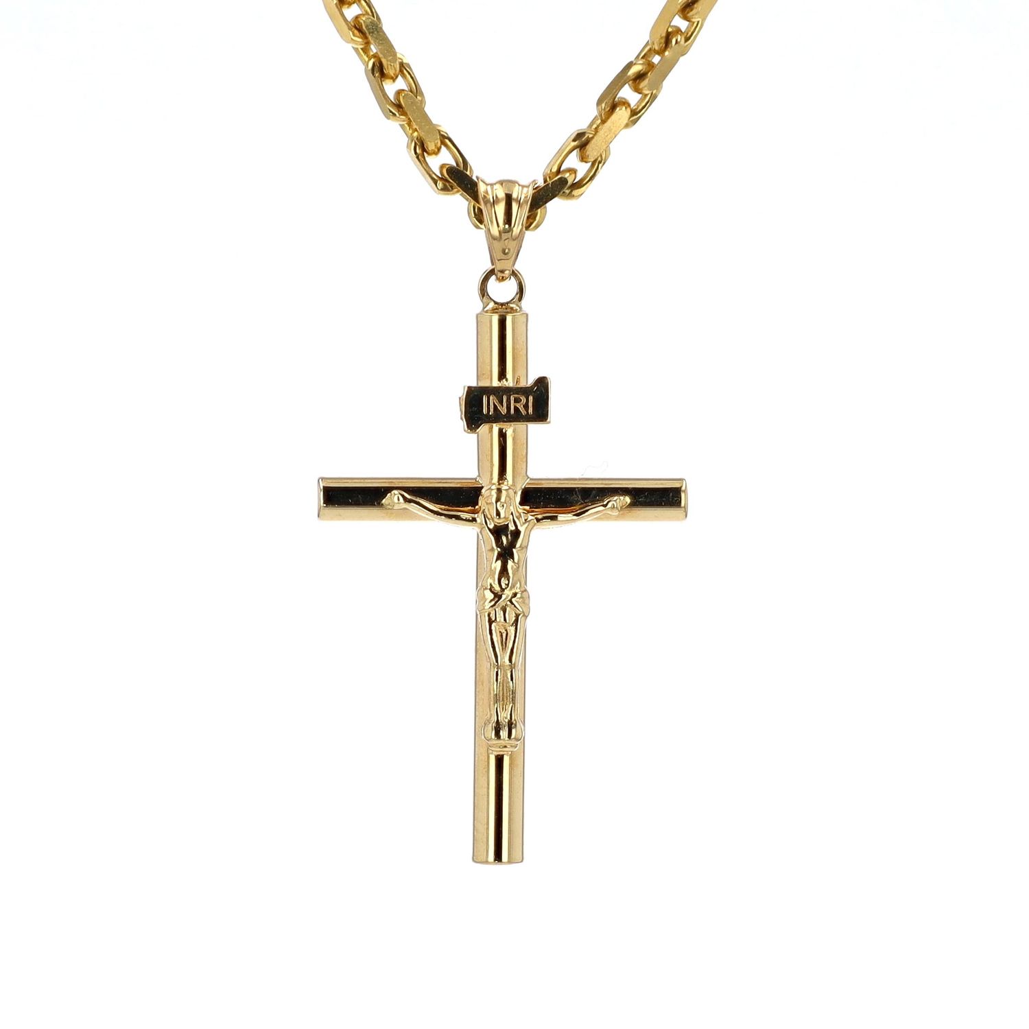 Jesus/Cross Pendant 14kt YG 1.38gr PN00182
