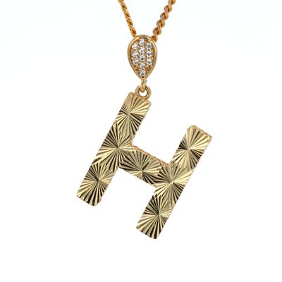 Letter H Pendant 10kt YG 1.3gr PN00128