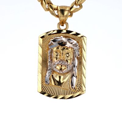 Jesus Piece Pendant 14kt YG/WG 4gr PN00180