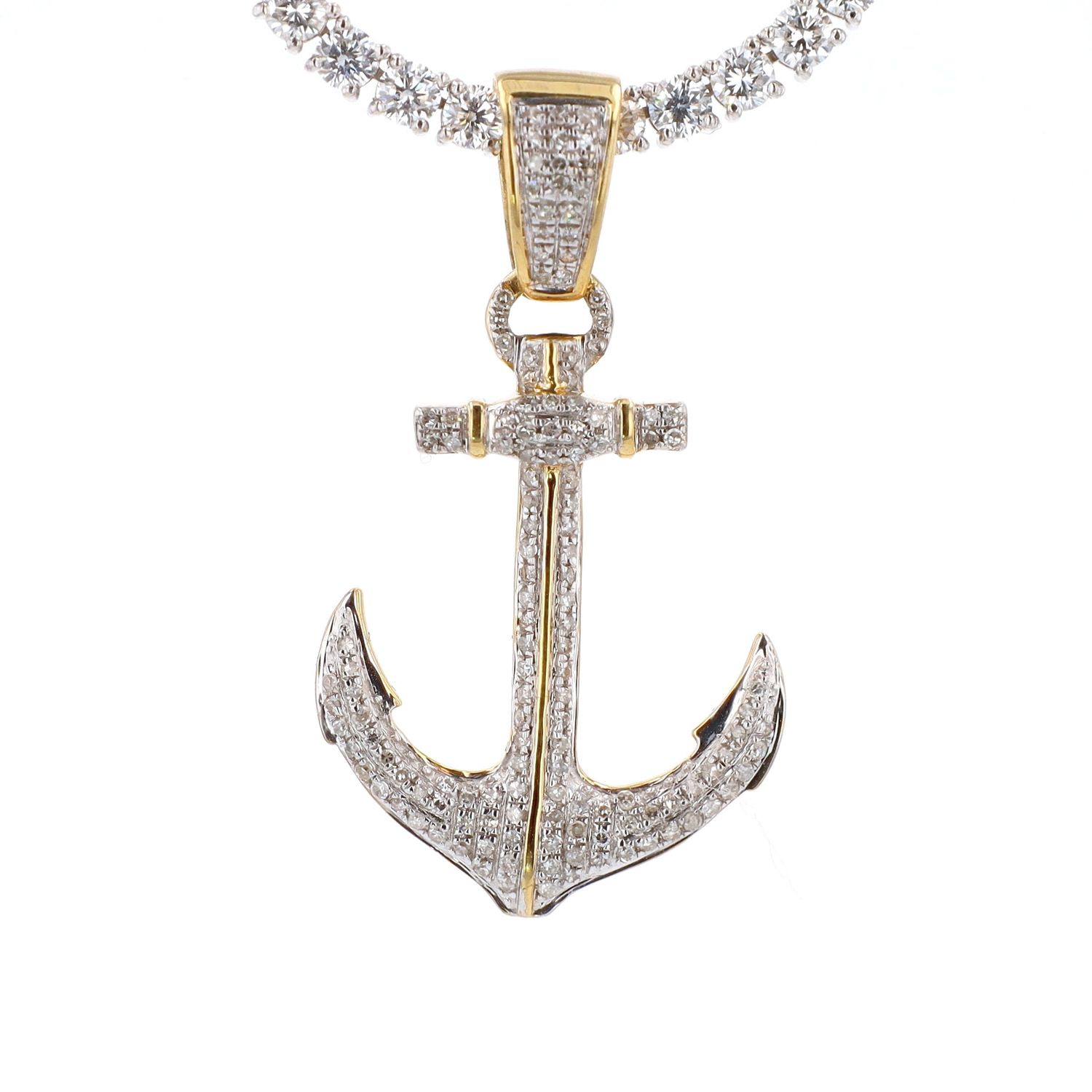 Anchor Pendant 10kt YG 3.0gr 0.43cttw SI-I GHI PN0001045