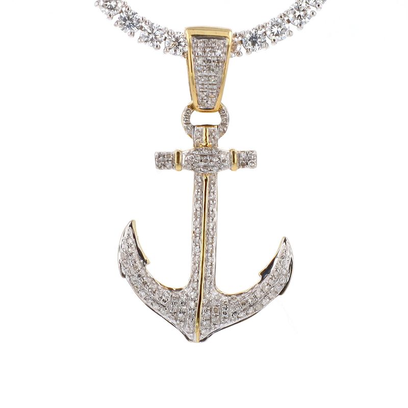 Anchor Pendant 10kt YG 3.0gr 0.43cttw SI-I GHI PN0001045