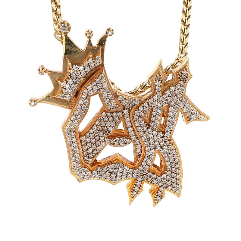 CASH Diamond Pendant 10kt YG 87.9gr 10.50cttw PN000874