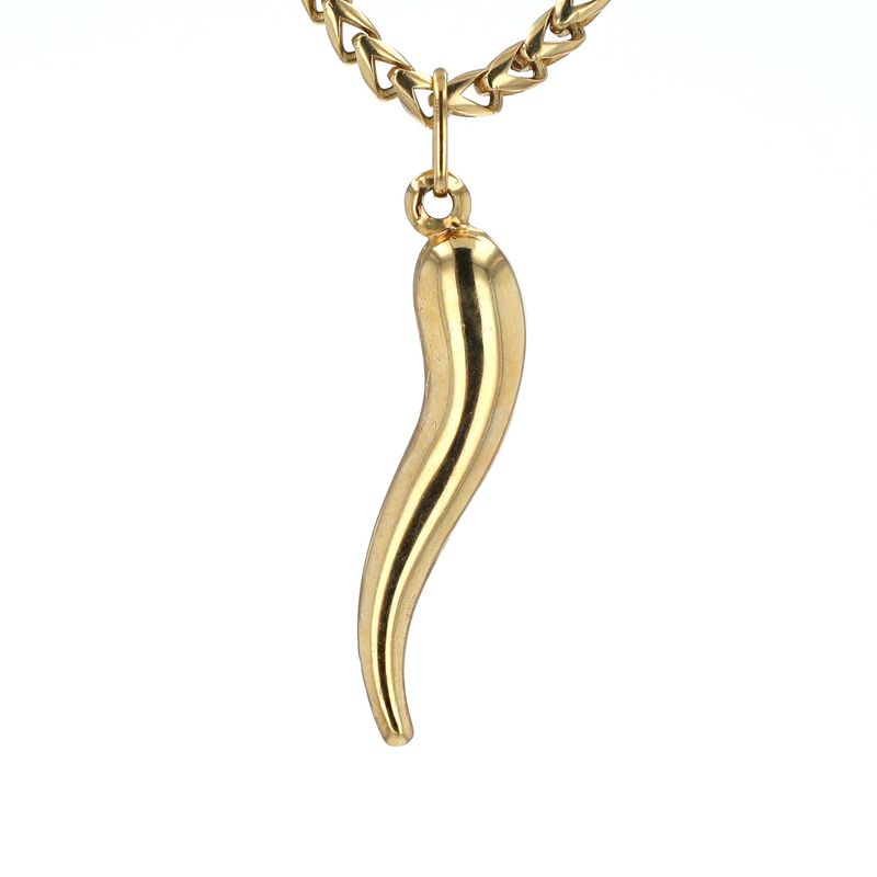 Italian Horn Pendant 10kt YG 1.75gr PN00153