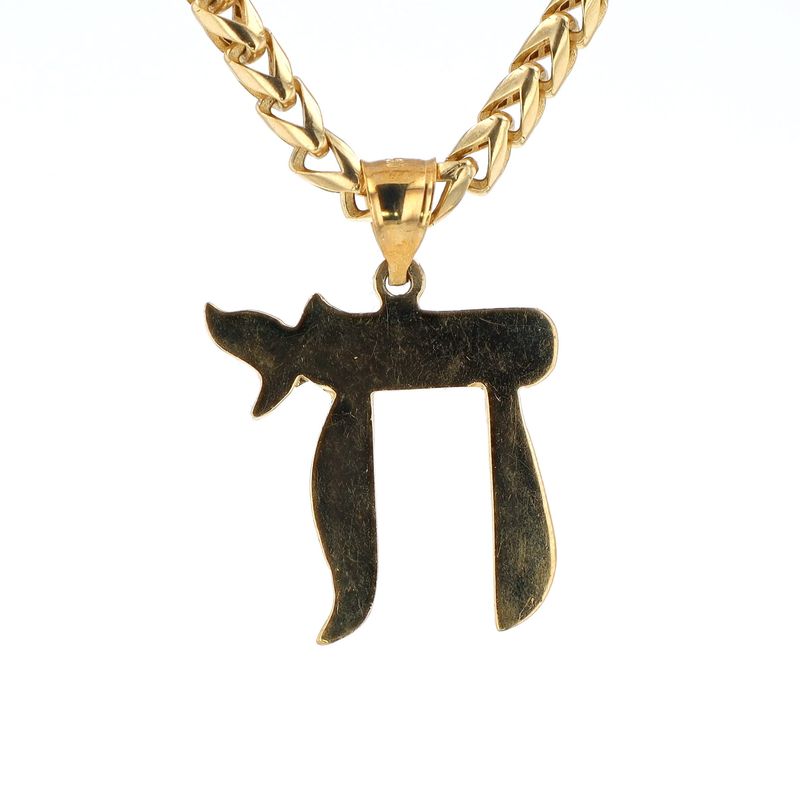 Chai Symbol Pendant 10kt YG 3.8gr PN00120