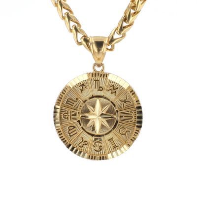 Compass Pendant 14kt YG 4.6gr PN00178