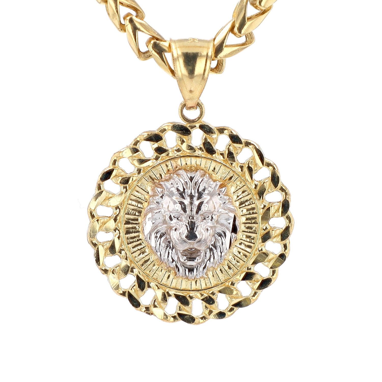 Lion Pendant 10kt YG / WG 3.01gr PN00172