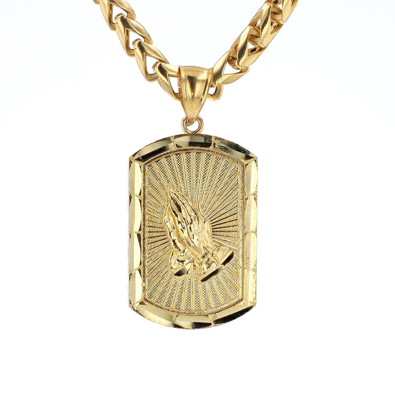 Praying Hands Pendant 10kt YG 3.5gr PN00159