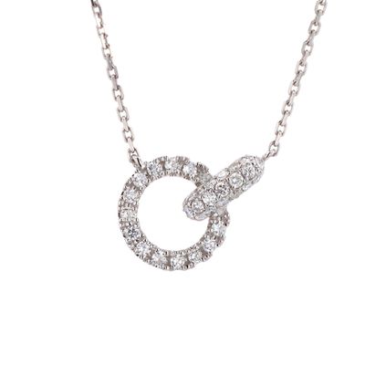 Diamond Forever Love Necklace 18kt WG 0.42cttw 16&quot; NE00117