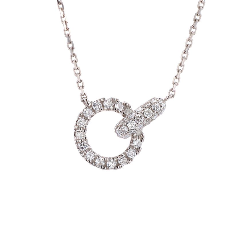 Diamond Forever Love Necklace 18kt WG 0.42cttw 16&quot; NE00117