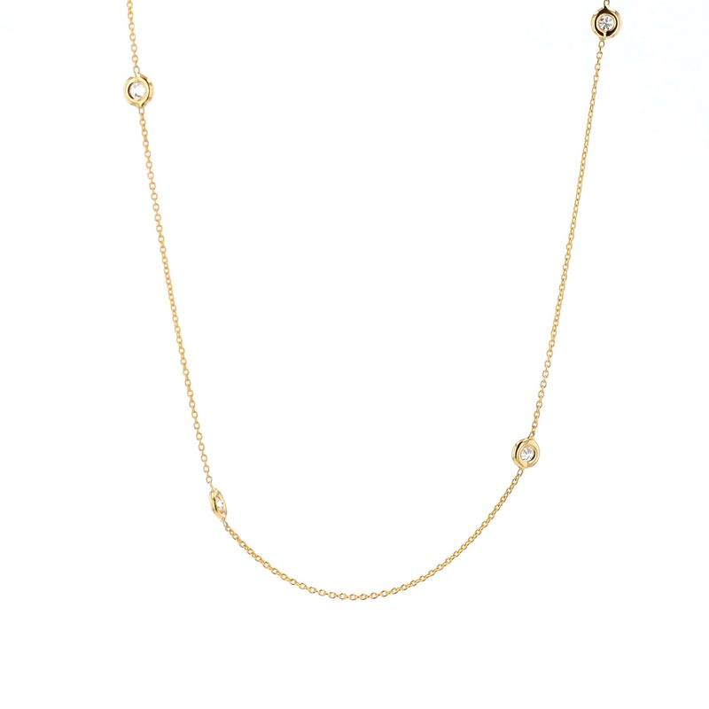 Diamonds By The Inch Station Necklace 18kt YG 0.25ctw 18&quot; NE00112