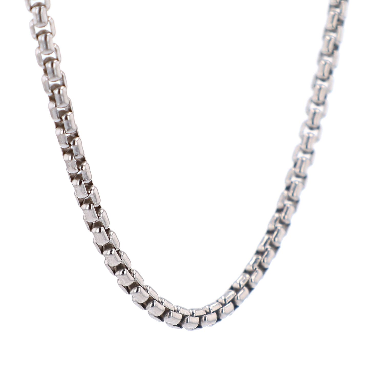 David Yurman Box Chain 10kt WG 20.6gr 26&quot; 2.35mm CH0001211