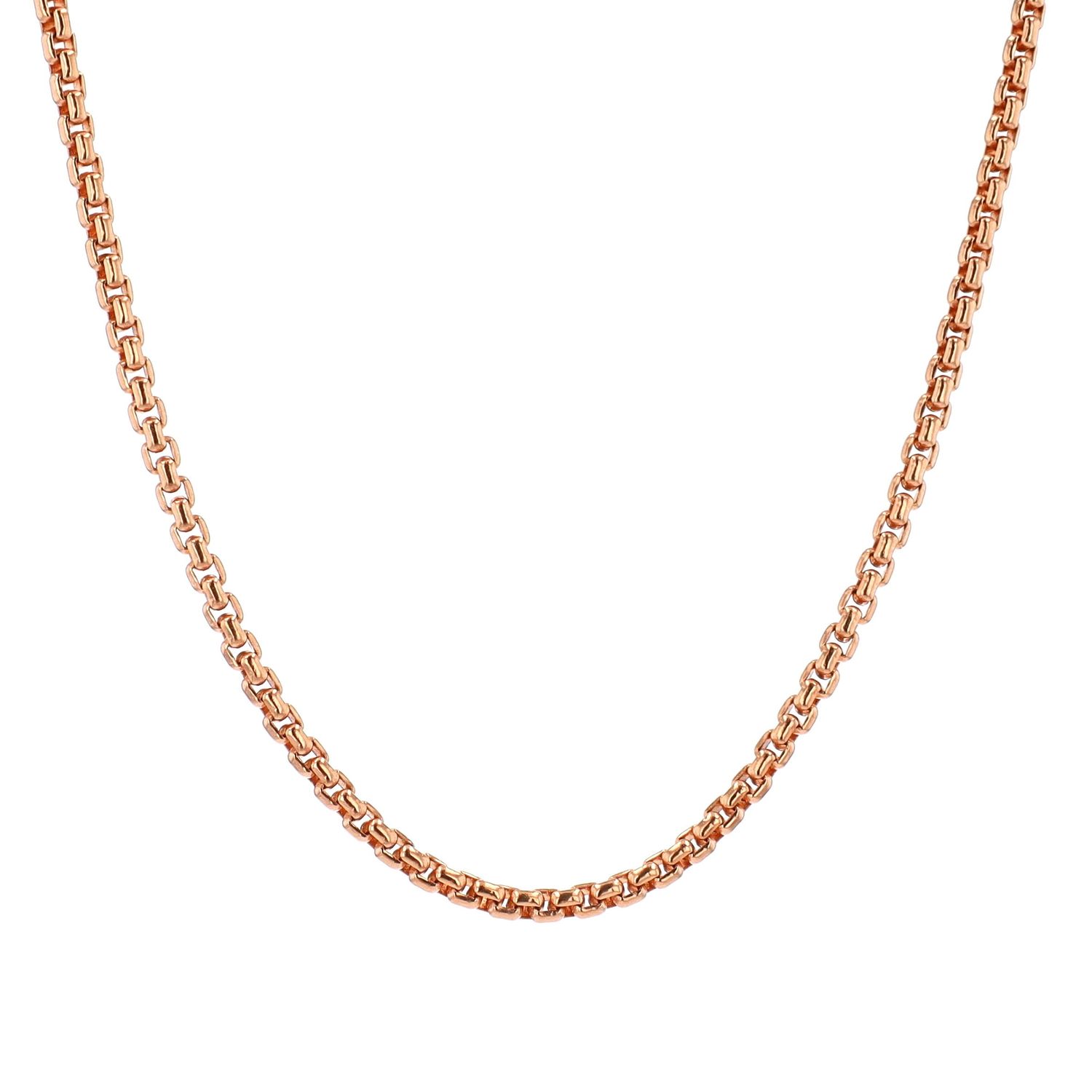 Round Box Chain 10kt RG 11.2gr 24&quot; 1.5mm CH000971