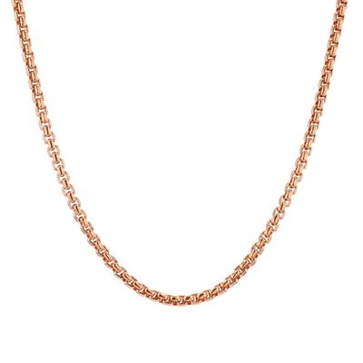 Round Box Chain 10kt RG 11.2gr 24&quot; 1.5mm CH000971